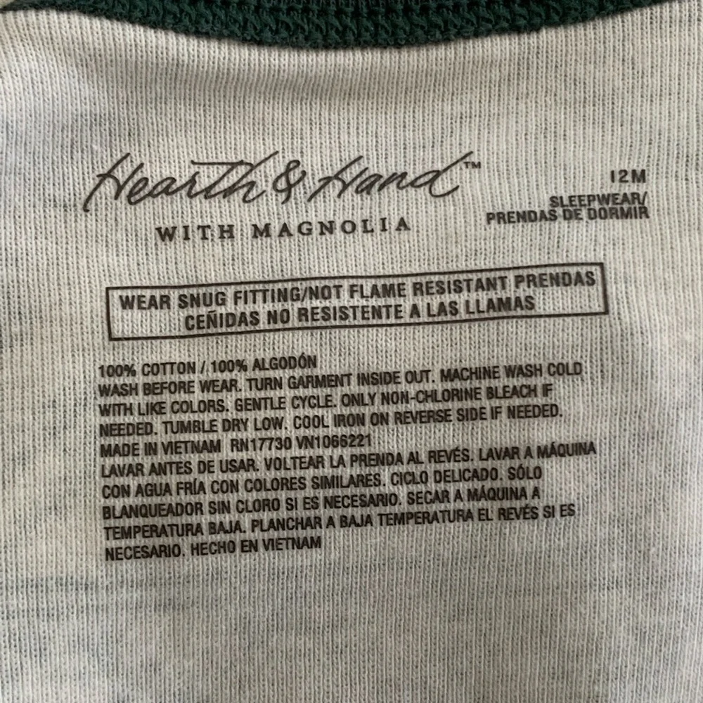 Hearth & Hand Unisex Green Good Tidings Pajamas
